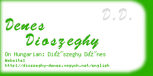 denes dioszeghy business card